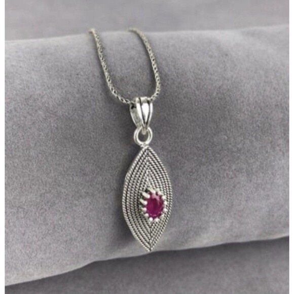 925 Sterling Silver Turkish Filigree Necklace for Women, NEW,HandmadeGift - Picture 2 of 4